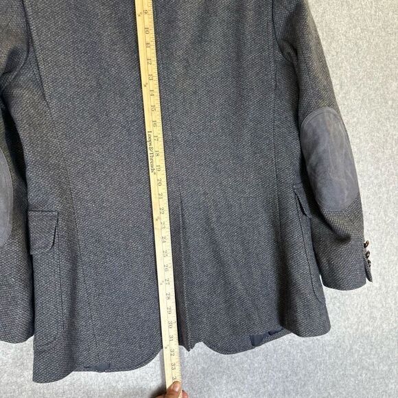 Pendleton mens blazer jacket size 42 elbow patch dark grey business corpcore - Picture 12 of 14